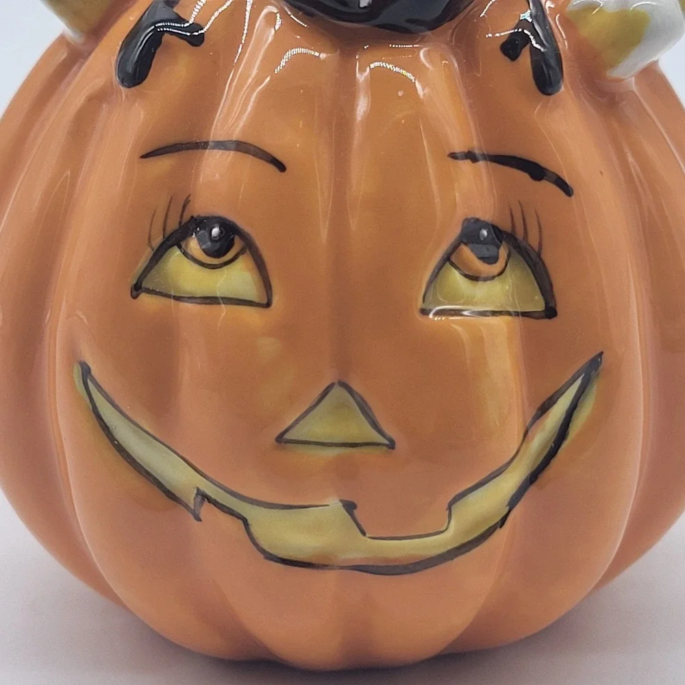 Transpac Holiday Shop Pumpkin Spider Salt Pepper Shakers Halloween Set